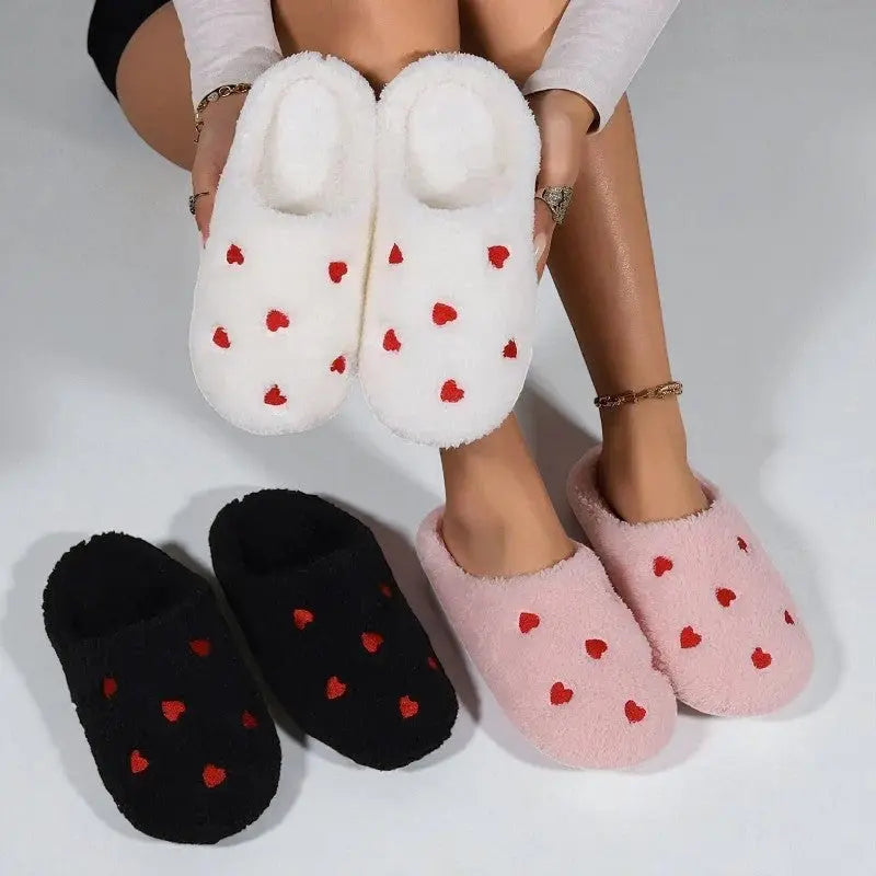 Pantoufles d'hiver en forme de cœur Velmy Prestige